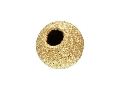 Boule laser 2 trous 3 mm, aspect givré, Gold filled, sachet de 5 - Image Standard - 1