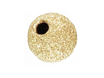 Boule laser 2 trous 5 mm, aspect givré, Gold filled, sachet de 5 - Image Standard - 1