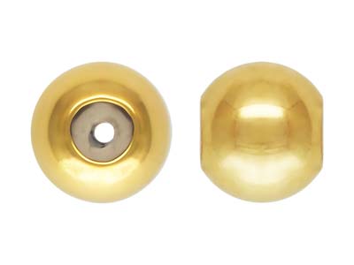 Boule d'arrêt 3 mm 2 trous, coeur en silicone, Gold filled, sachet de 5 - Image Standard - 1