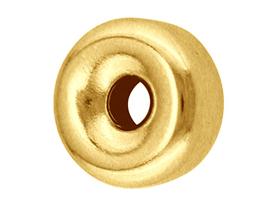 Intercalaire plat léger 2 trous 4 mm, Or jaune 9k - Image Standard - 1