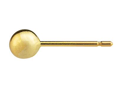 Tige Boule 4 mm avec anneau, Or jaune 18k. Réf. 07451-4, la pièce - Image Standard - 1