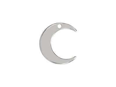 Ebauche pendentif Croissant de lune 15 mm, Argent 925 - Image Standard - 1