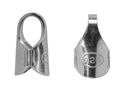 Embout de chaîne diamètre intérieur 1,2 mm, Argent 925, sachet de 10 - Image Standard - 1
