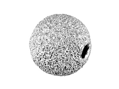 Boule 2 trou 10 mm, Argent 925 aspect givré - Image Standard - 1