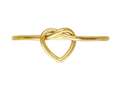 Bague noeud forme Coeur, Gold filled, taille L - Image Standard - 1