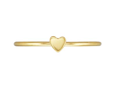 Bague empilable motif Coeur, Gold filled, taille S - Image Standard - 1
