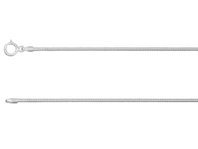 Chaîne maille Serpent ronde diamantée 1,2 mm, 71 cm, Argent 925 - Image Standard - 1