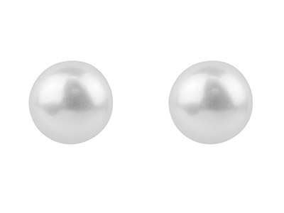 Boucles d'oreilles Perle de culture blanche 7 mm, Argent 925 - Image Standard - 1